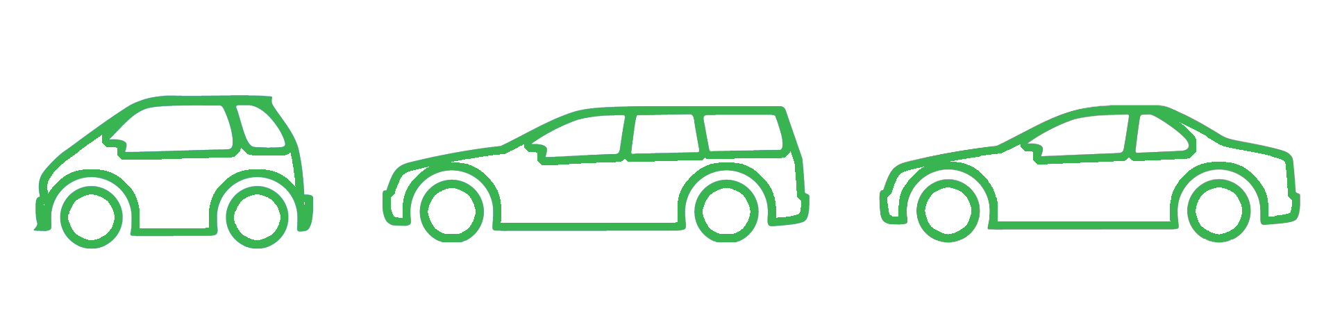 Side view of a white electric vehicle. The front 50% has a pink background, and the rear 50% has a blue background. This represents the different options of dividing an electric car’s value through electric vehicle finance.